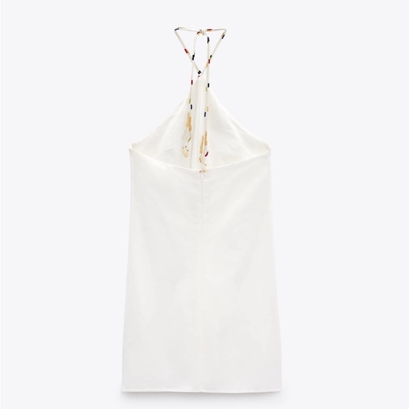 DRESS WITH LINEN WITH FANCY DETAILS - Picture 10 of 11